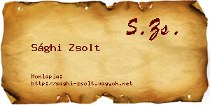 Sághi Zsolt névjegykártya
