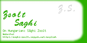 zsolt saghi business card