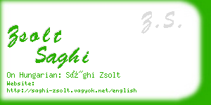zsolt saghi business card